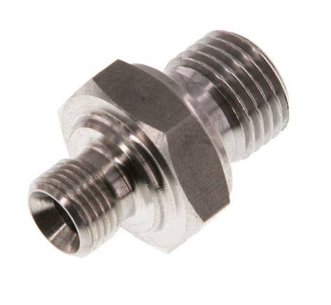 G 1/4'' x G 1/8'' Edelstahl Doppelnippel 400 bar - Hydraulik