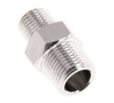 1/4'' NPT x 3/8'' NPT Edelstahl-Doppelnippel 210 bar - Hydraulisch