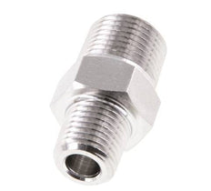 1/4'' NPT x 3/8'' NPT Edelstahl-Doppelnippel 210 bar - Hydraulisch