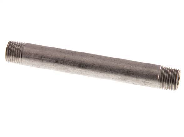 R 1/4'' Stainless steel Double Pipe Nipple 20 Bar DIN 2982 - 100mm