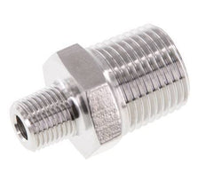1/8'' NPT x 3/8'' NPT Edelstahl-Doppelnippel 210 Bar - Hydraulisch