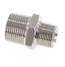 3/4'' NPT x 1'' NPT Edelstahl-Doppelnippel 140 bar - Hydraulisch