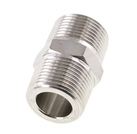 3/4'' NPT Edelstahl Doppelnippel 170 bar - Hydraulik