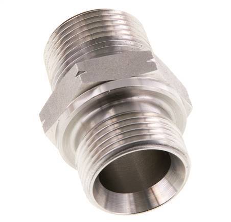 3/4'' NPT x G 3/4'' Edelstahl Doppelnippel 40 Bar - Hydraulik