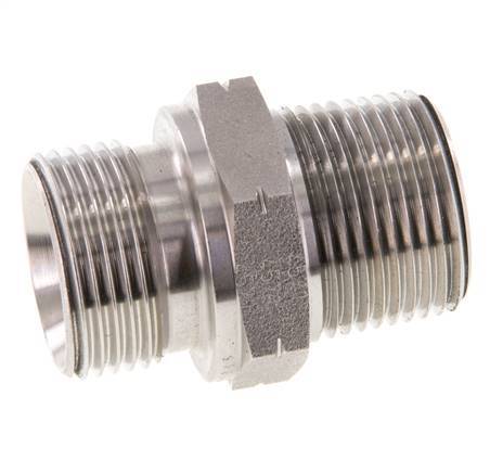 3/4'' NPT x G 3/4'' Edelstahl Doppelnippel 40 Bar - Hydraulik