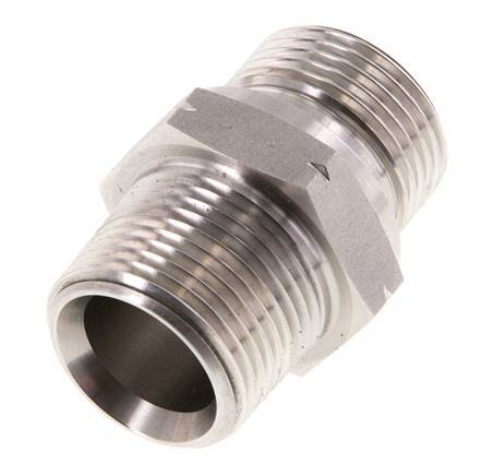 3/4'' NPT x G 3/4'' Edelstahl Doppelnippel 40 Bar - Hydraulik
