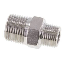 3/8'' NPT x 1/2'' NPT Edelstahl-Doppelnippel 210 Bar - Hydraulisch