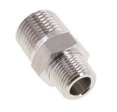 3/8'' NPT x 1/2'' NPT Edelstahl-Doppelnippel 210 Bar - Hydraulisch