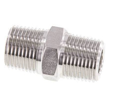 3/8'' NPT Edelstahl-Doppelnippel 210 bar - Hydraulisch