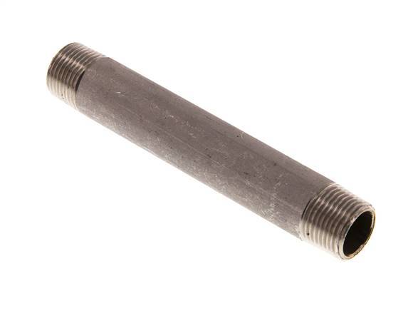 R 3/8'' Stainless steel Double Pipe Nipple 20 Bar DIN 2982 - 100mm