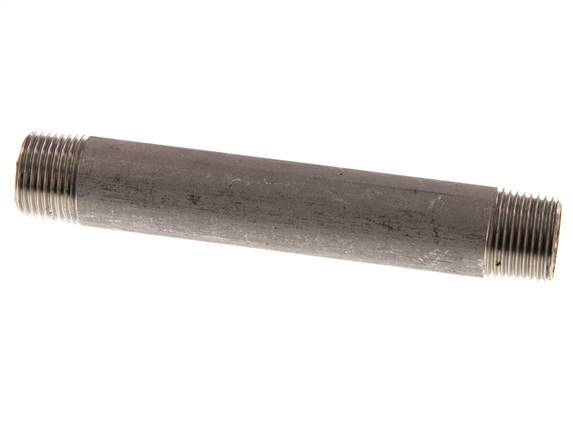R 3/8'' Stainless steel Double Pipe Nipple 20 Bar DIN 2982 - 100mm