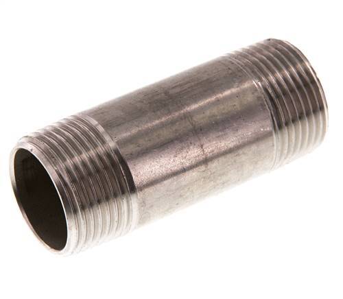 R 1'' Stainless steel Double Pipe Nipple 20 Bar DIN 2982 - 80mm