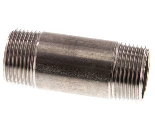 R 1'' Stainless steel Double Pipe Nipple 20 Bar DIN 2982 - 80mm