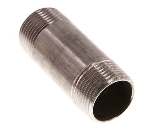 R 1'' Stainless steel Double Pipe Nipple 20 Bar DIN 2982 - 80mm