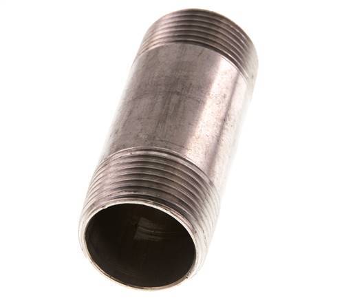 R 1'' Stainless steel Double Pipe Nipple 20 Bar DIN 2982 - 80mm