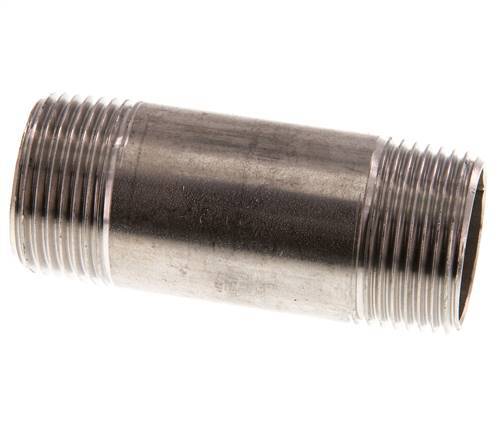 R 1'' Stainless steel Double Pipe Nipple 20 Bar DIN 2982 - 80mm