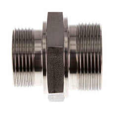 G 1 1/2'' x G 1 1/4'' Stainless steel Double Nipple 315 Bar - Hydraulic