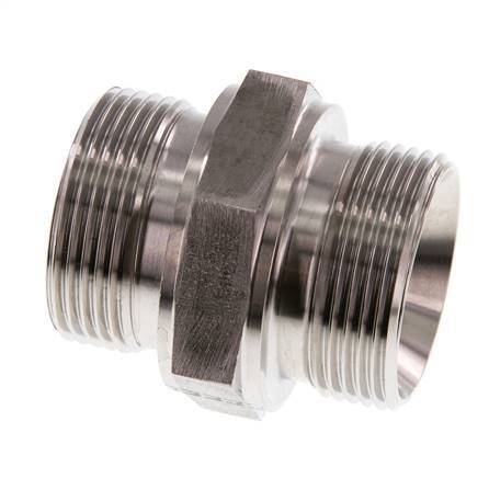 G 1 1/4'' Edelstahl Doppelnippel 315 Stange - Hydraulisch