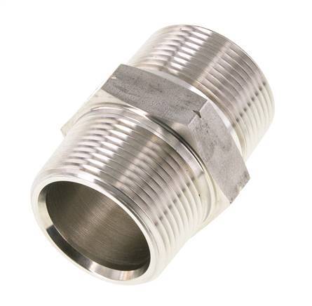 1 1/4'' NPT Edelstahl Doppelnippel 80 bar - Hydraulik
