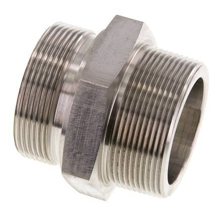 2'' NPT x G 2'' Edelstahl-Doppelnippel 40 Bar - Hydraulisch