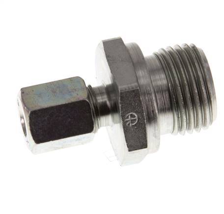 G 1/2'' Außengewinde x 6L Verzinkter Stahl Gerade Schneidring 315 Bar DIN 2353