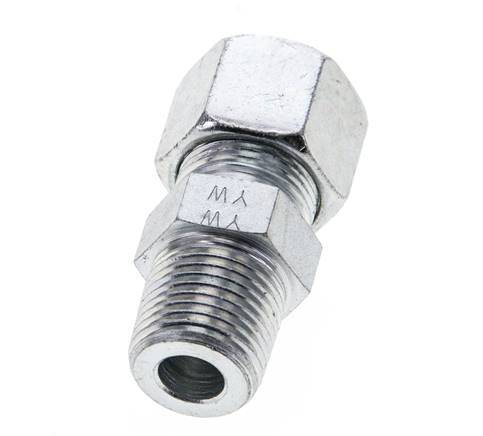 1/2'' NPT Male x 14S Zinc plated Steel Straight Cutting Ring 630 Bar DIN 2353