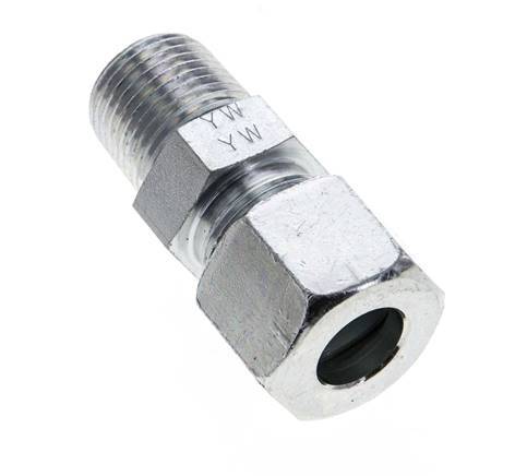 1/2'' NPT Male x 14S Zinc plated Steel Straight Cutting Ring 630 Bar DIN 2353