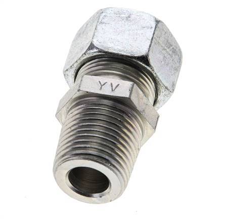 1/2'' NPT Male x 15L Zinc plated Steel Straight Cutting Ring 315 Bar DIN 2353