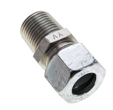 1/2'' NPT Male x 15L Zinc plated Steel Straight Cutting Ring 315 Bar DIN 2353