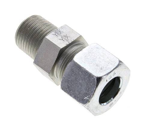 1/2'' NPT Male x 16S Zinc plated Steel Straight Cutting Ring 400 Bar DIN 2353