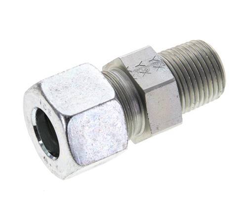 1/2'' NPT Male x 16S Zinc plated Steel Straight Cutting Ring 400 Bar DIN 2353