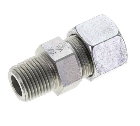 1/2'' NPT Male x 16S Zinc plated Steel Straight Cutting Ring 400 Bar DIN 2353