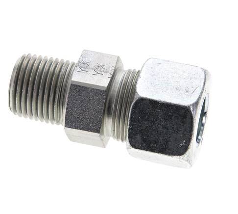 1/2'' NPT Male x 16S Zinc plated Steel Straight Cutting Ring 400 Bar DIN 2353