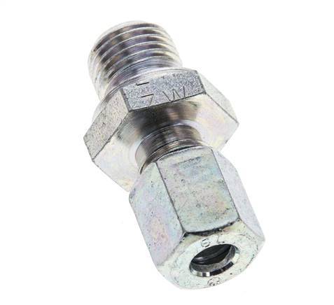 G 1/4'' Male x 6L Zinc plated Steel Straight Cutting Ring 315 Bar DIN 2353 [2 Pieces]