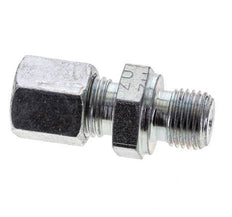 G 1/4'' Male x 6S Zinc plated Steel Straight Cutting Ring 630 Bar DIN 2353 [2 Pieces]