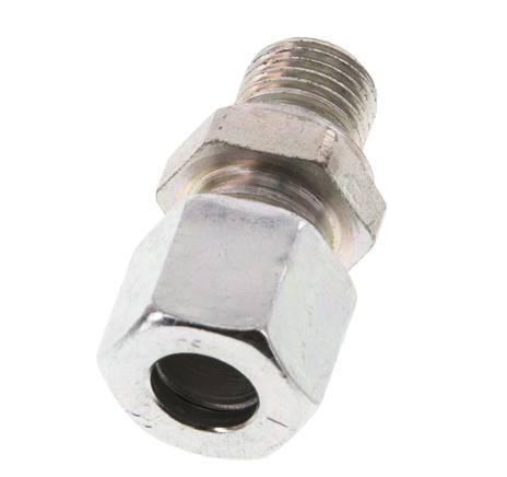 G 1/4'' Male x 10L Zinc plated Steel Straight Cutting Ring 315 Bar DIN 2353 [2 Pieces]