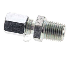 1/4'' NPT Male x 6L Zinc plated Steel Straight Cutting Ring 315 Bar DIN 2353 [2 Pieces]