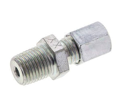 1/4'' NPT Male x 6L Zinc plated Steel Straight Cutting Ring 315 Bar DIN 2353 [2 Pieces]