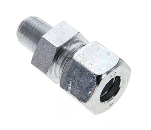 1/4'' NPT Male x 12S Zinc plated Steel Straight Cutting Ring 630 Bar DIN 2353