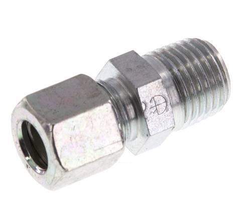 R 1/4'' Male x 8LL Zinc plated Steel Straight Cutting Ring 100 Bar DIN 2353 [2 Pieces]