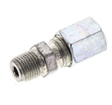 1/8'' NPT Male x 6L Zinc plated Steel Straight Cutting Ring 315 Bar DIN 2353 [2 Pieces]