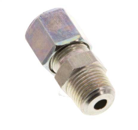 R 1/8'' Male x 5LL Zinc plated Steel Straight Cutting Ring 100 Bar DIN 2353 [2 Pieces]