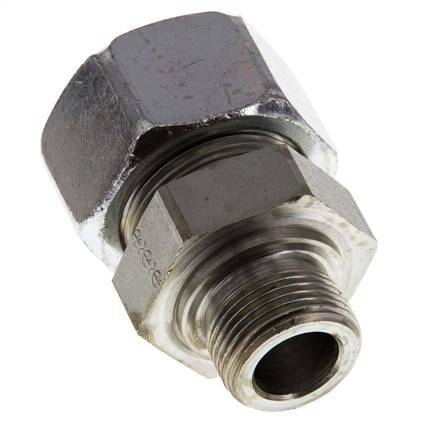 G 3/4'' Außengewinde x 25S Verzinkter Stahl Gerader Schneidring 400 Bar DIN 2353