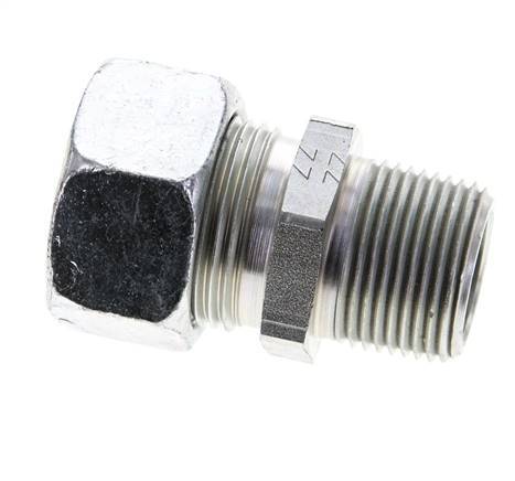 3/4'' NPT Male x 22L Zinc plated Steel Straight Cutting Ring 160 Bar DIN 2353