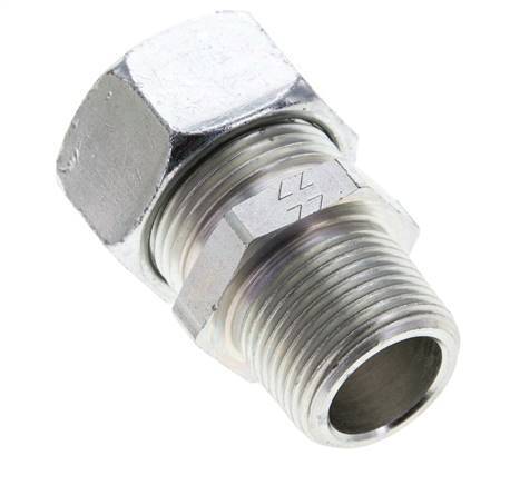 3/4'' NPT Male x 22L Zinc plated Steel Straight Cutting Ring 160 Bar DIN 2353