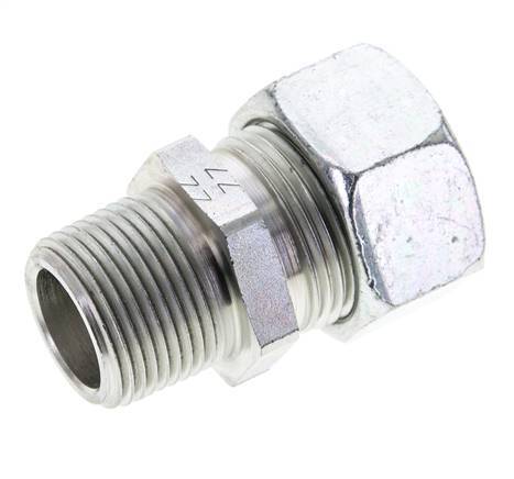 3/4'' NPT Male x 22L Zinc plated Steel Straight Cutting Ring 160 Bar DIN 2353