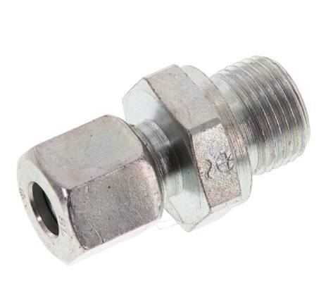 G 3/8'' Male x 8L Zinc plated Steel Straight Cutting Ring 315 Bar DIN 2353 [2 Pieces]