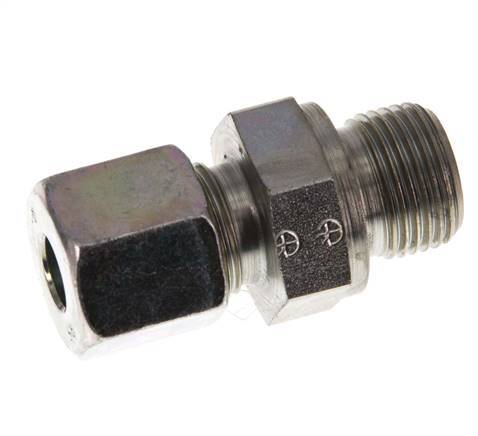 G 3/8'' Außengewinde x 8S Verzinkter Stahl Gerade Schneidring 630 Bar DIN 2353