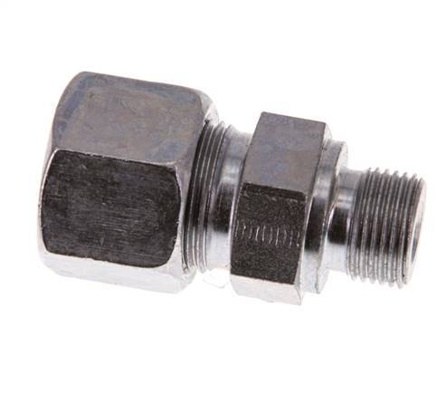 G 3/8'' Außengewinde x 14S Verzinkter Stahl Gerade Schneidring 630 Bar DIN 2353