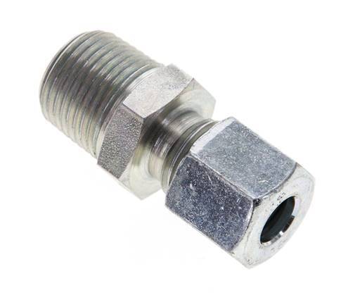 3/8'' NPT Male x 8L Zinc plated Steel Straight Cutting Ring 315 Bar DIN 2353